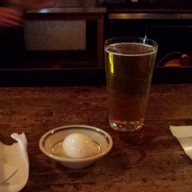 Spicy pickled egg and honey ale, The Old Fashioned